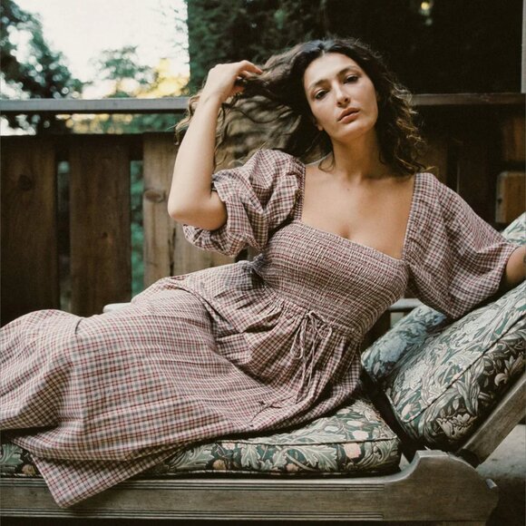 Christy Dawn Katrina Dress in Rudy Plaid sz S - Picture 2 of 11